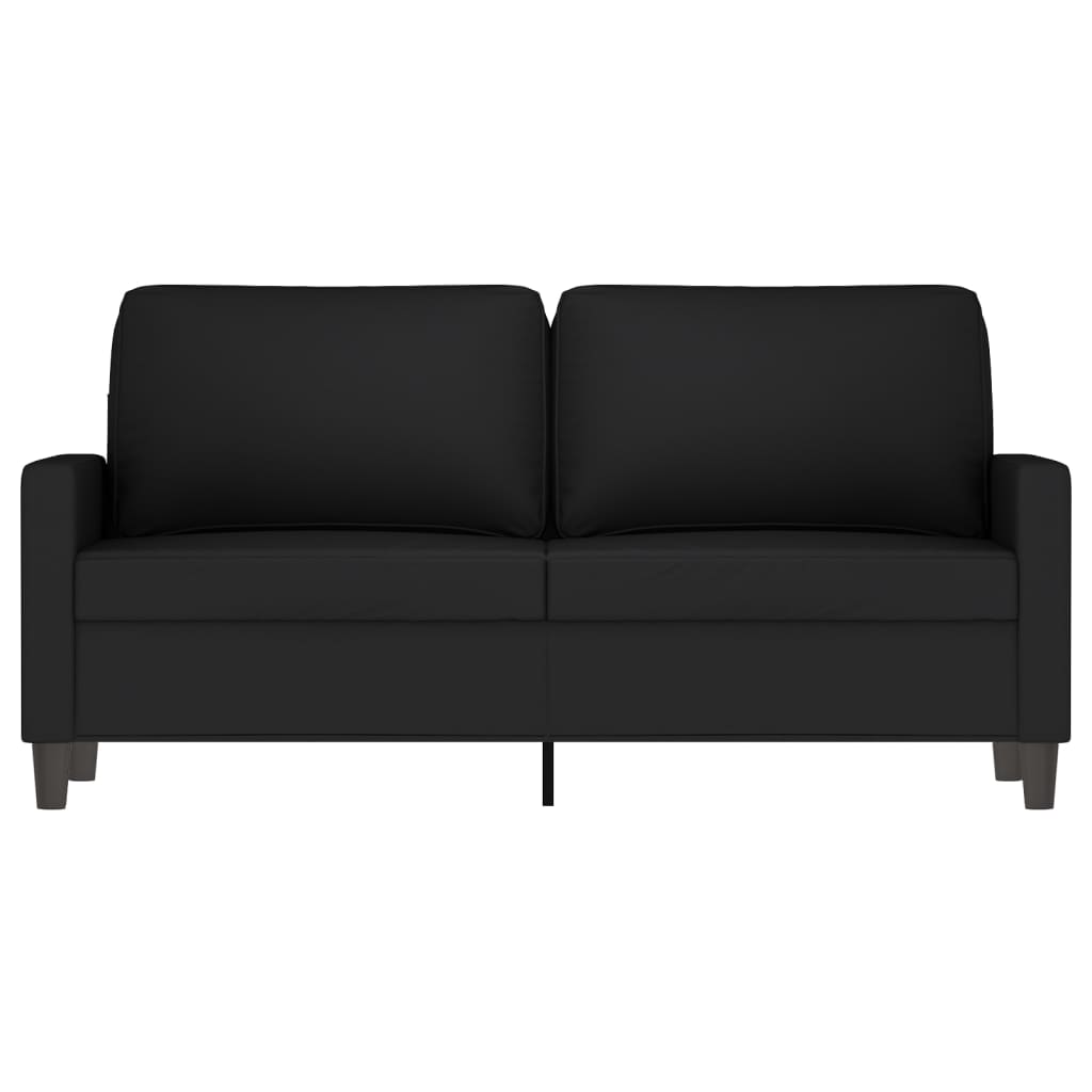 vidaXL Canapea cu 2 locuri, negru, 140 cm, catifea