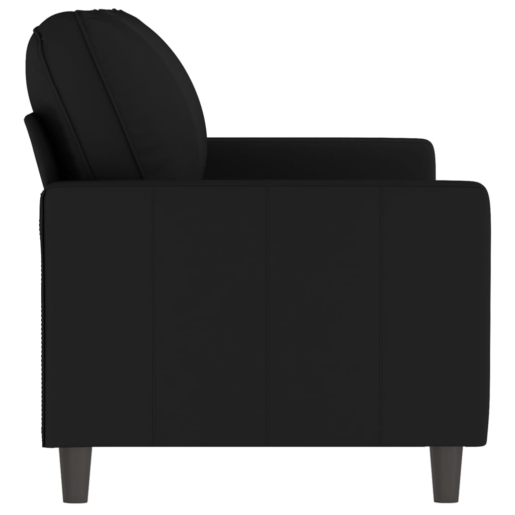 vidaXL Canapea cu 2 locuri, negru, 140 cm, catifea