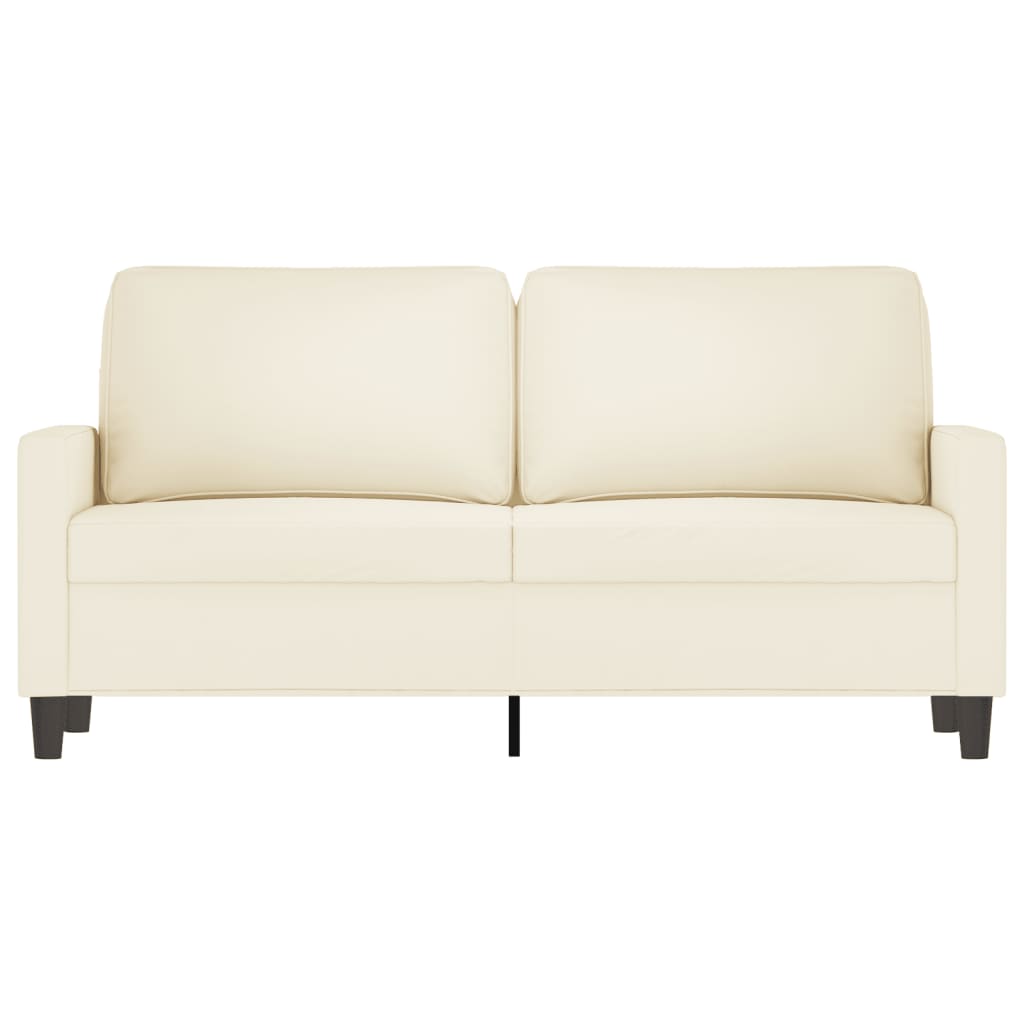 vidaXL Canapea cu 2 locuri, crem, 140 cm, catifea vidaXL Canapea cu 2 locuri, crem, 140 cm, catifea