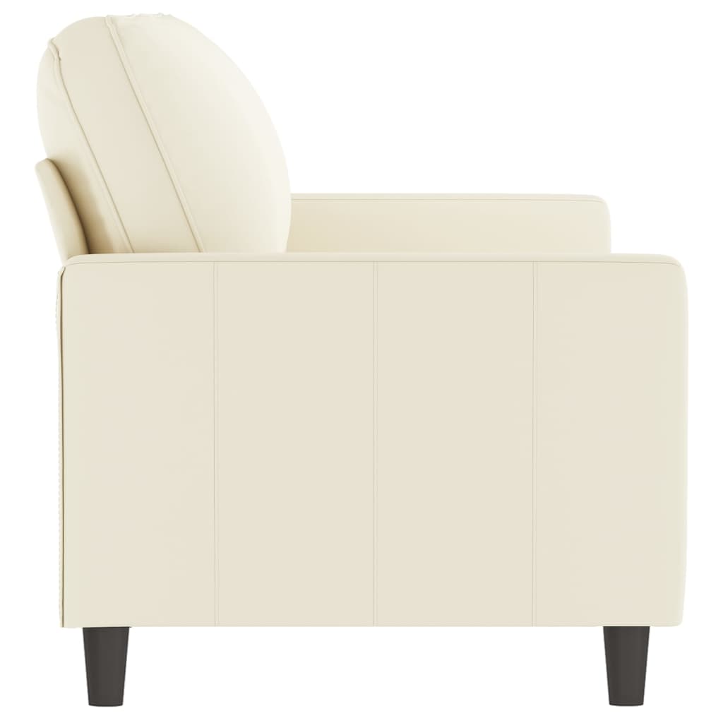 vidaXL Canapea cu 2 locuri, crem, 140 cm, catifea vidaXL Canapea cu 2 locuri, crem, 140 cm, catifea