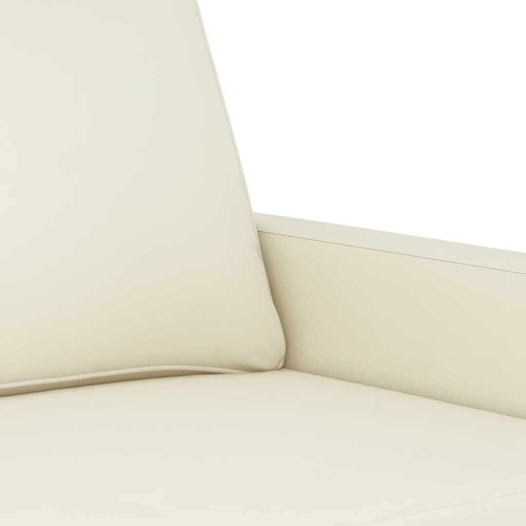 vidaXL Canapea cu 2 locuri, crem, 140 cm, catifea vidaXL Canapea cu 2 locuri, crem, 140 cm, catifea