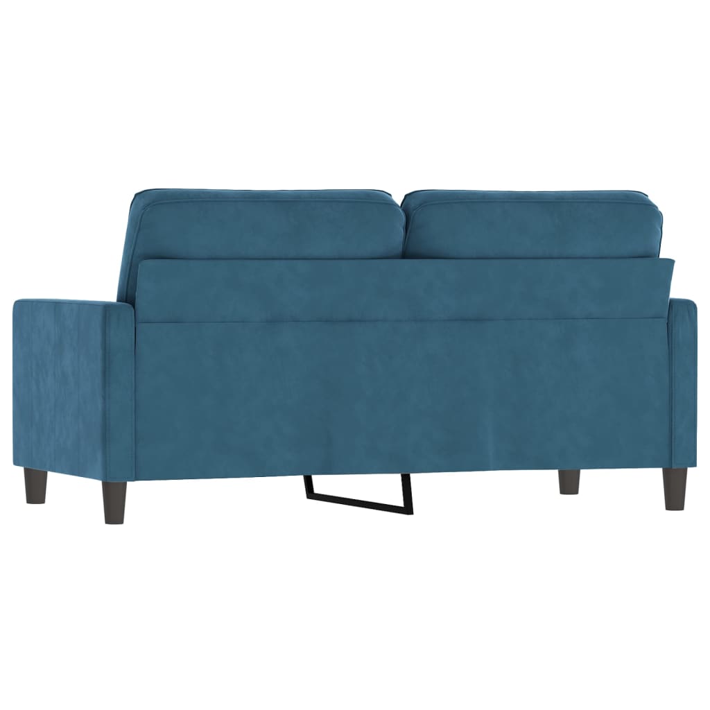 vidaXL Canapea cu 2 locuri, albastru, 140 cm, catifea vidaXL Canapea cu 2 locuri, albastru, 140 cm, catifea