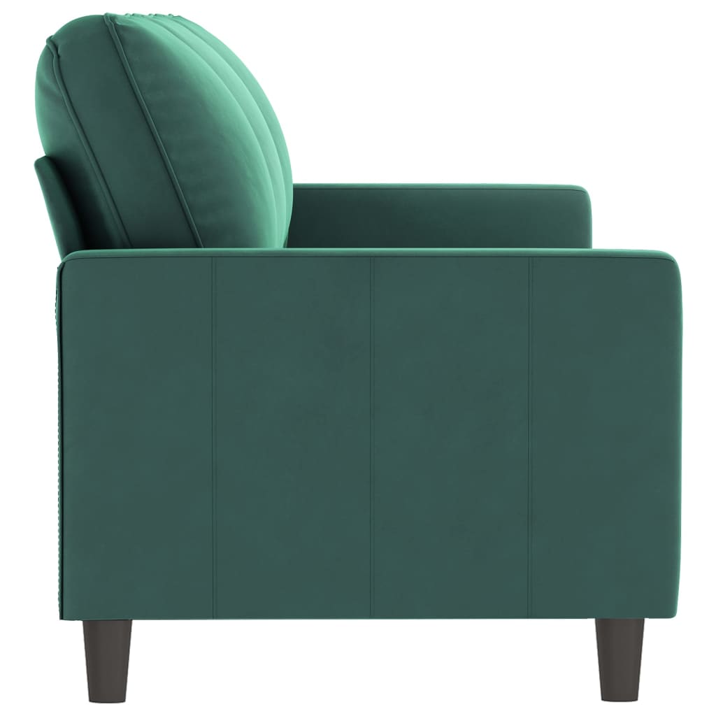 vidaXL Canapea cu 3 locuri, verde închis, 180 cm, catifea vidaXL Canapea cu 3 locuri, verde închis, 180 cm, catifea