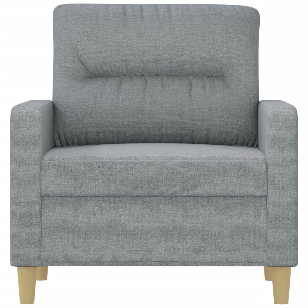 vidaXL Fotoliu canapea, gri deschis, 60 cm, material textil