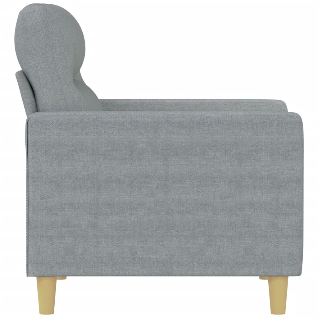 vidaXL Fotoliu canapea, gri deschis, 60 cm, material textil