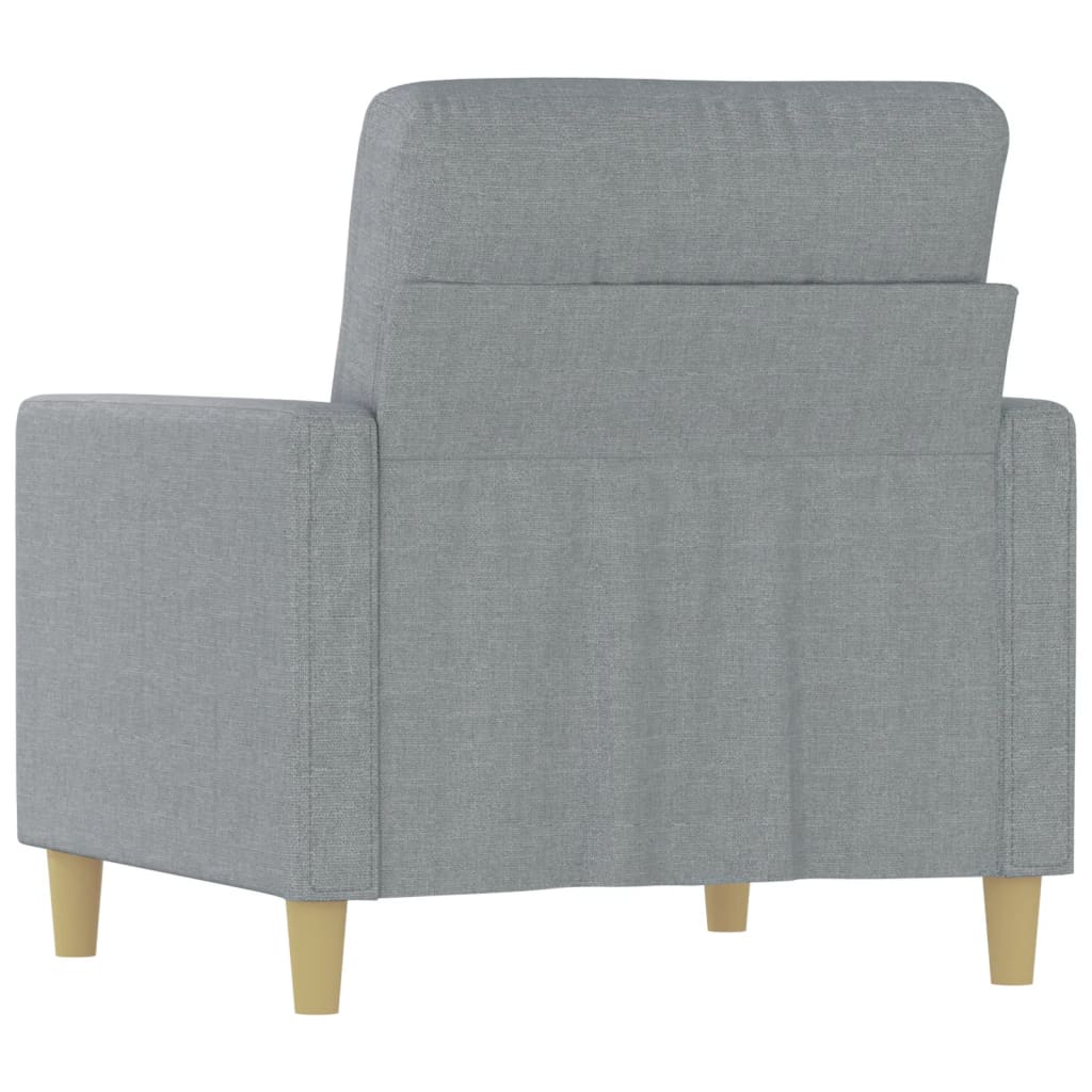 vidaXL Fotoliu canapea, gri deschis, 60 cm, material textil