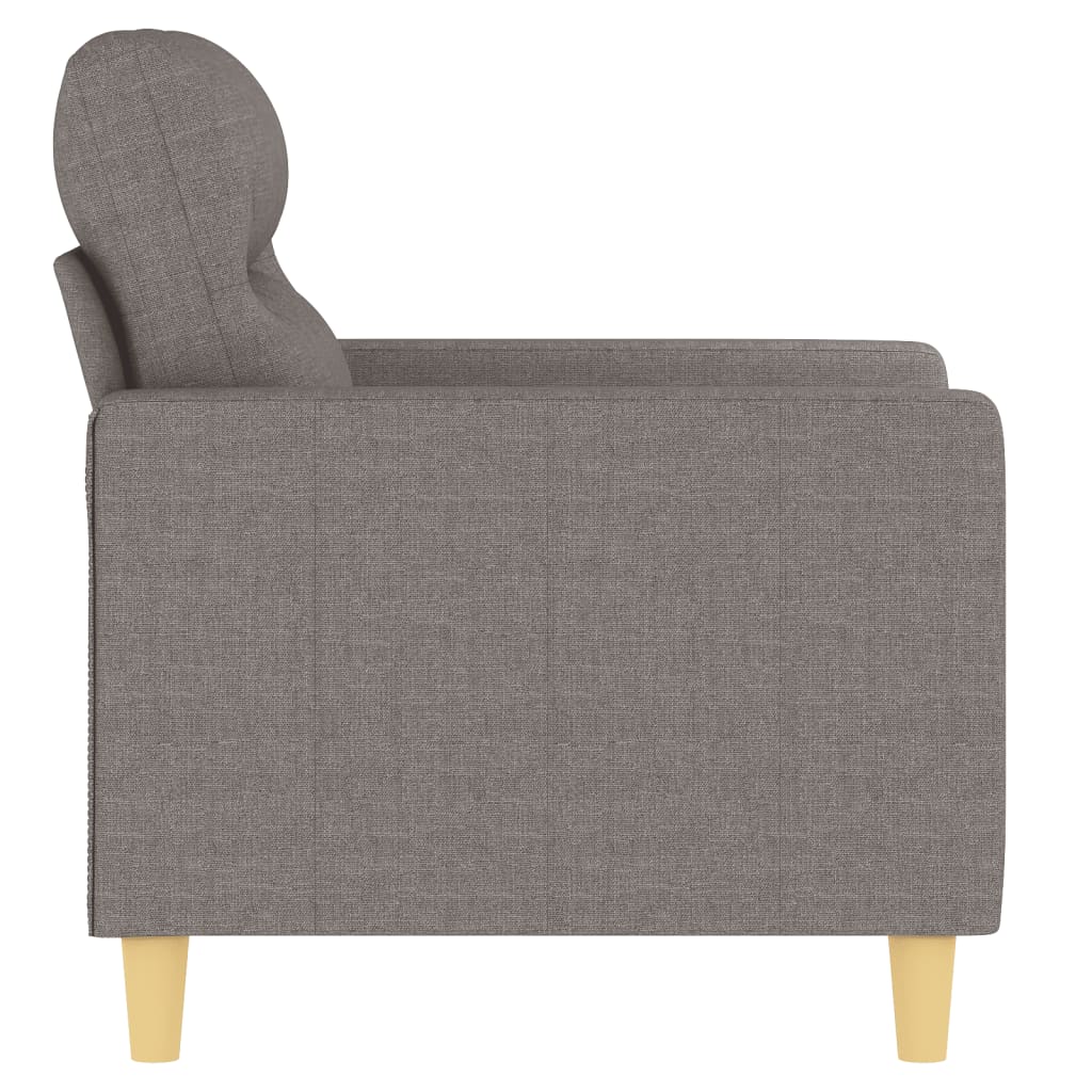 vidaXL Fotoliu canapea, gri taupe, 60 cm, material textil