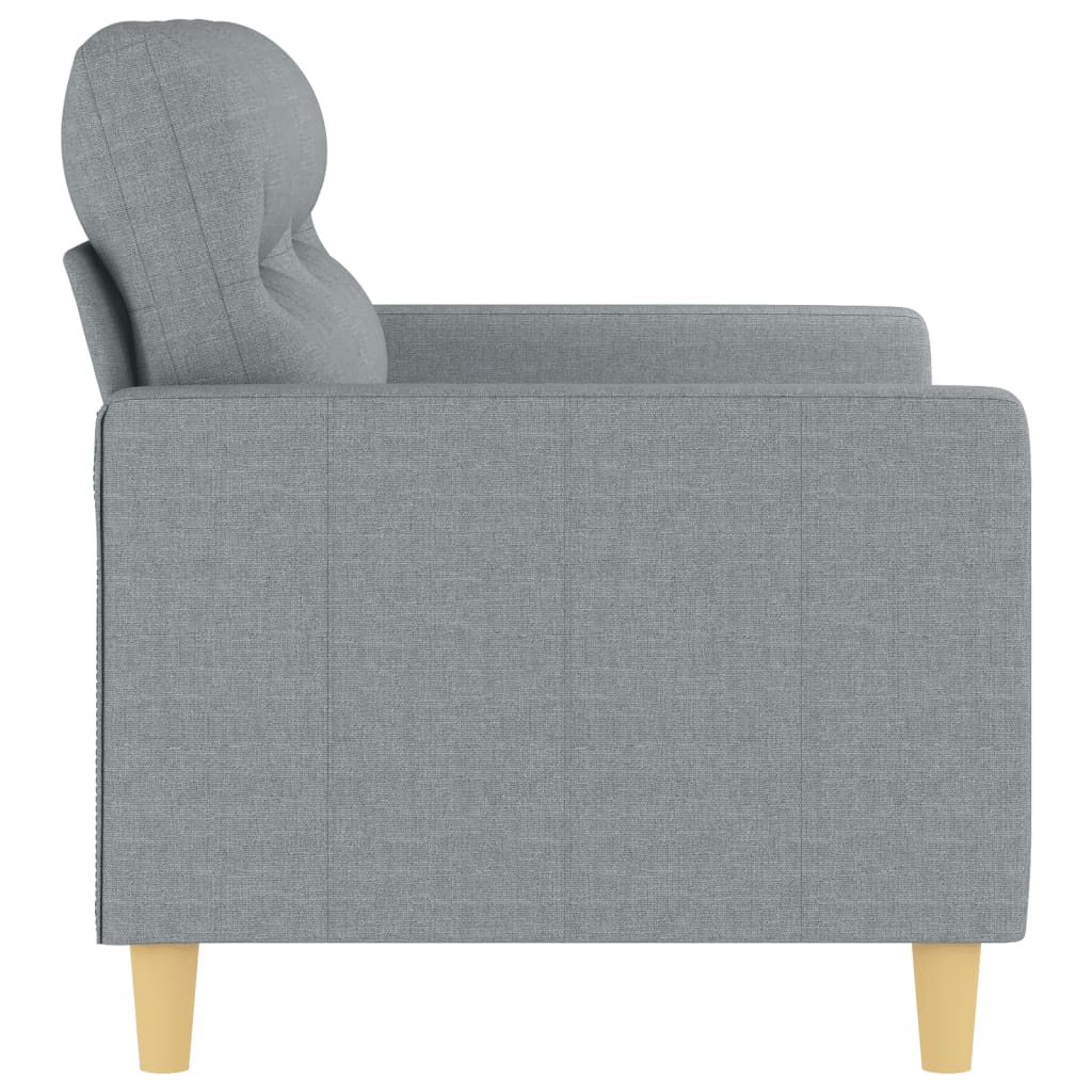vidaXL Canapea cu 2 locuri, gri deschis, 120 cm, material textil vidaXL Canapea cu 2 locuri, gri deschis, 120 cm, material textil