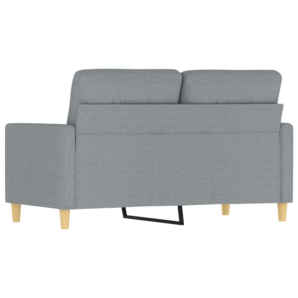 vidaXL Canapea cu 2 locuri, gri deschis, 120 cm, material textil vidaXL Canapea cu 2 locuri, gri deschis, 120 cm, material textil