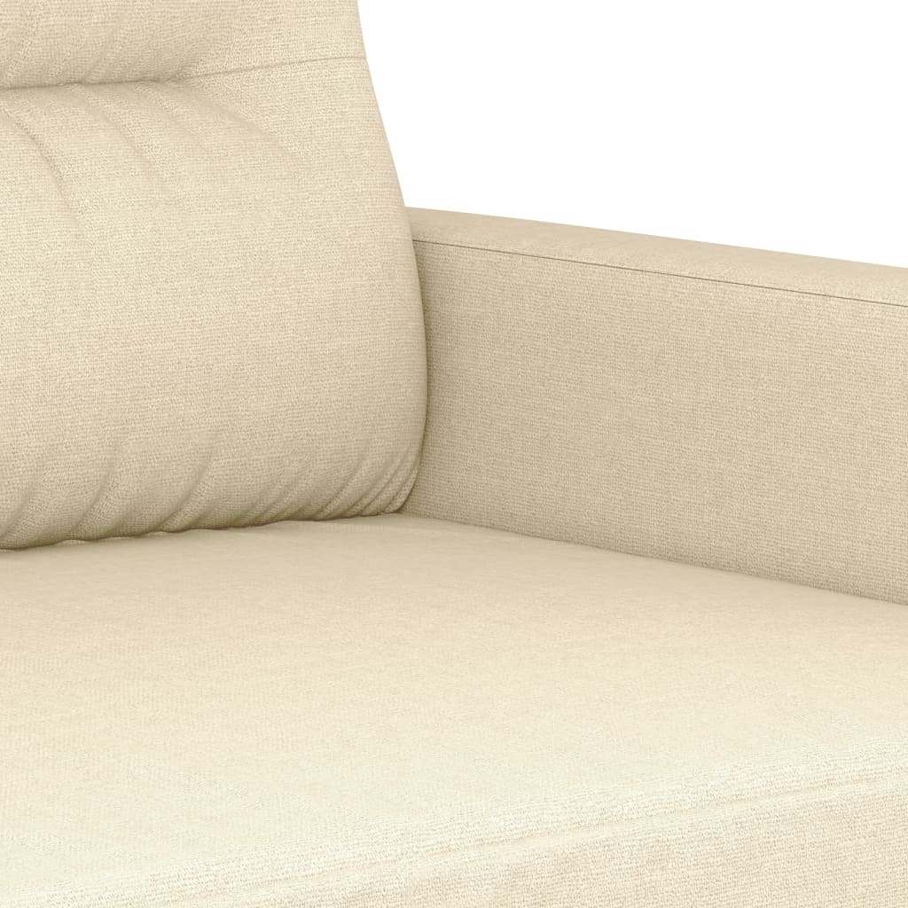 vidaXL Canapea cu 2 locuri, crem, 120 cm, material textil