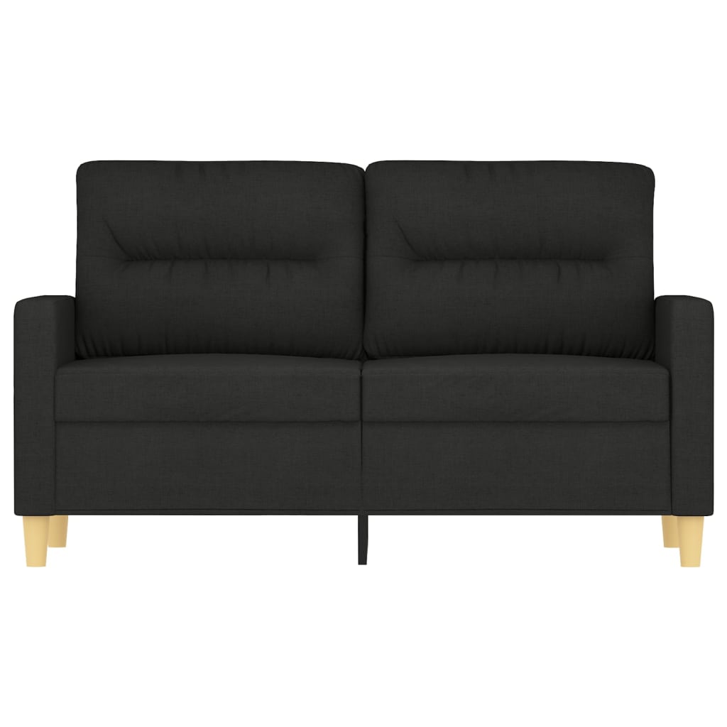 vidaXL Canapea cu 2 locuri, negru, 120 cm, material textil vidaXL Canapea cu 2 locuri, negru, 120 cm, material textil