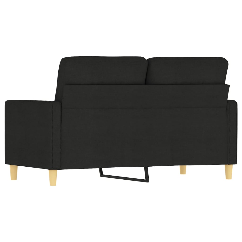 vidaXL Canapea cu 2 locuri, negru, 120 cm, material textil vidaXL Canapea cu 2 locuri, negru, 120 cm, material textil