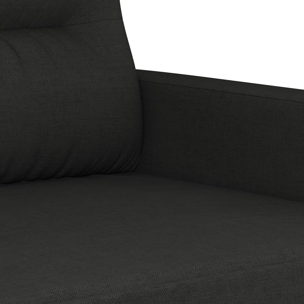 vidaXL Canapea cu 2 locuri, negru, 120 cm, material textil vidaXL Canapea cu 2 locuri, negru, 120 cm, material textil