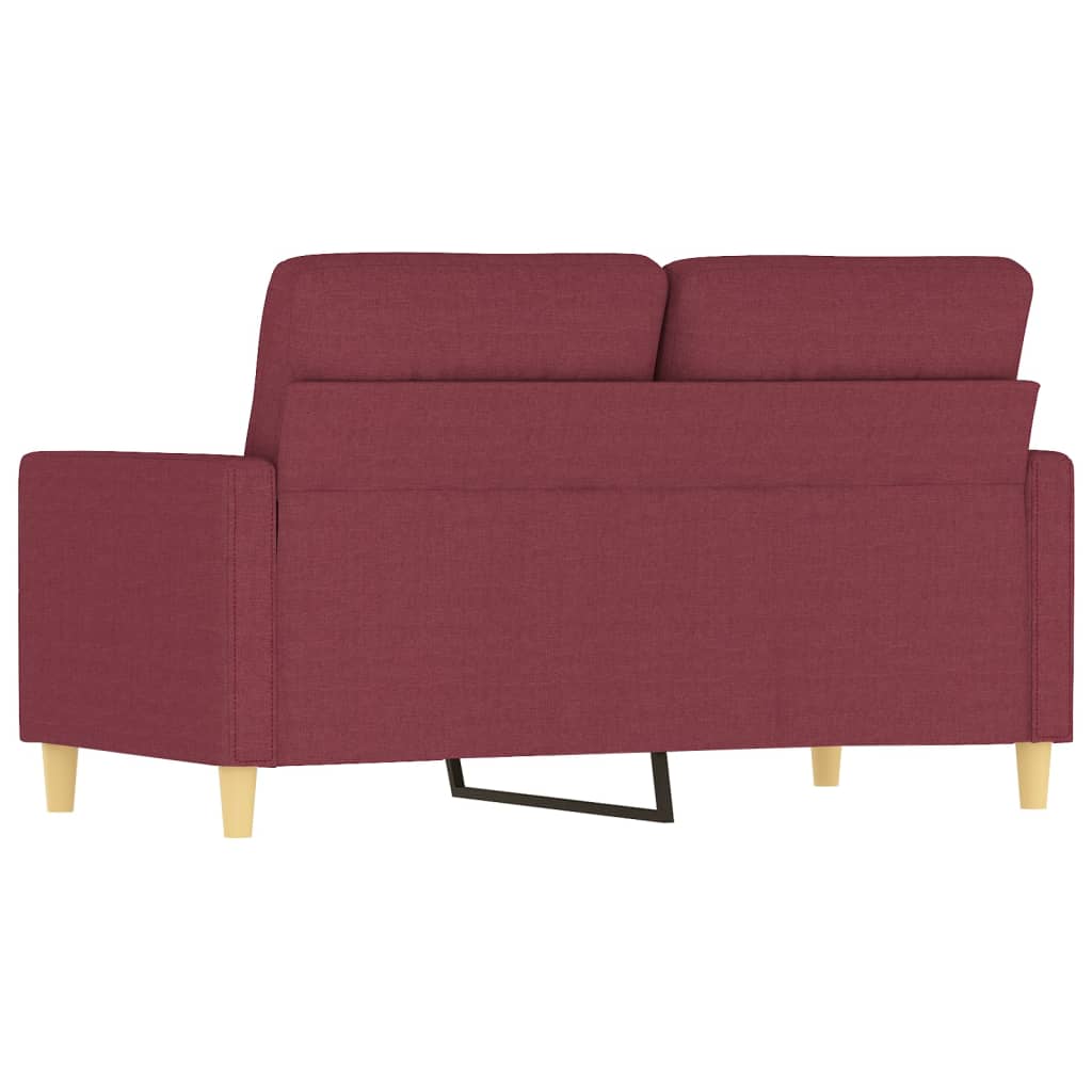 vidaXL Canapea cu 2 locuri, roșu vin, 120 cm, material textil