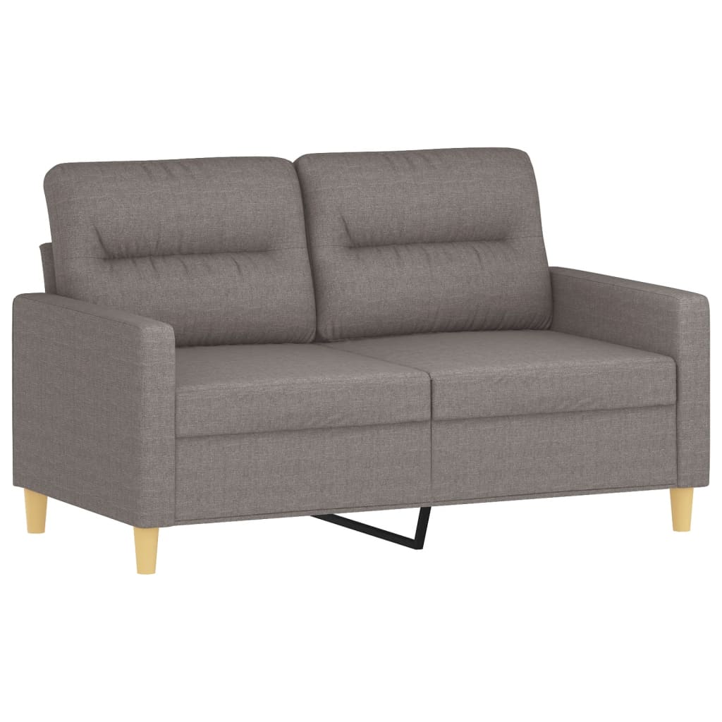 vidaXL Canapea cu 2 locuri, gri taupe, 120 cm, material textil vidaXL Canapea cu 2 locuri, gri taupe, 120 cm, material textil