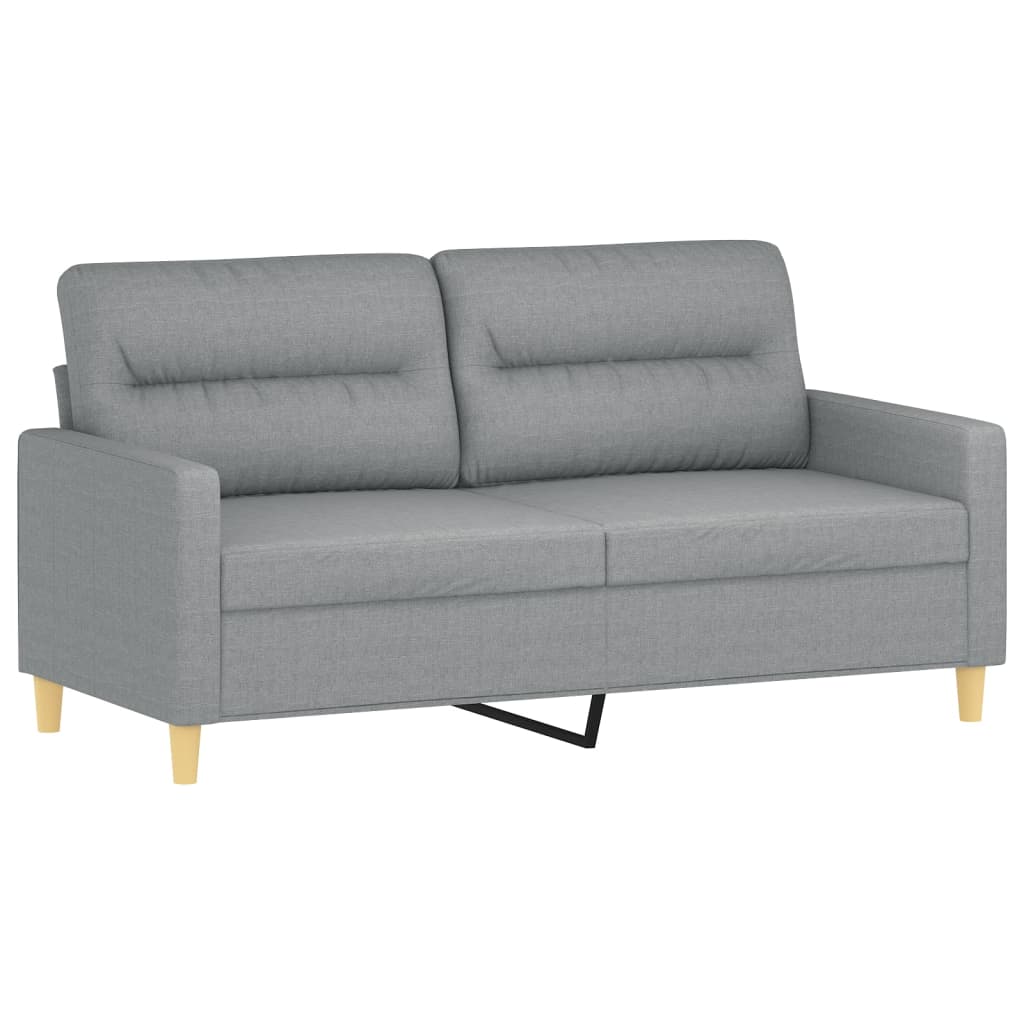 vidaXL Canapea cu 2 locuri, gri deschis, 140 cm, material textil vidaXL Canapea cu 2 locuri, gri deschis, 140 cm, material textil