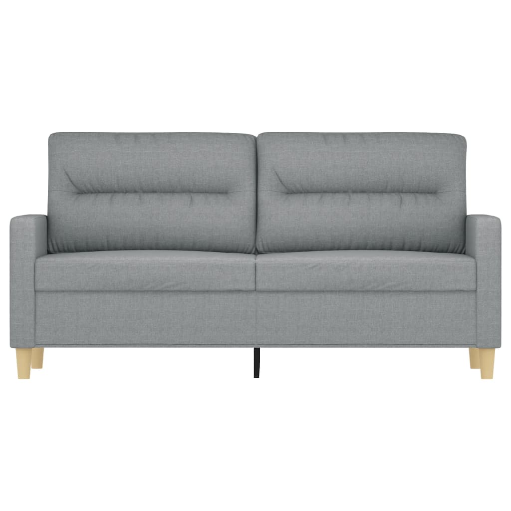 vidaXL Canapea cu 2 locuri, gri deschis, 140 cm, material textil vidaXL Canapea cu 2 locuri, gri deschis, 140 cm, material textil