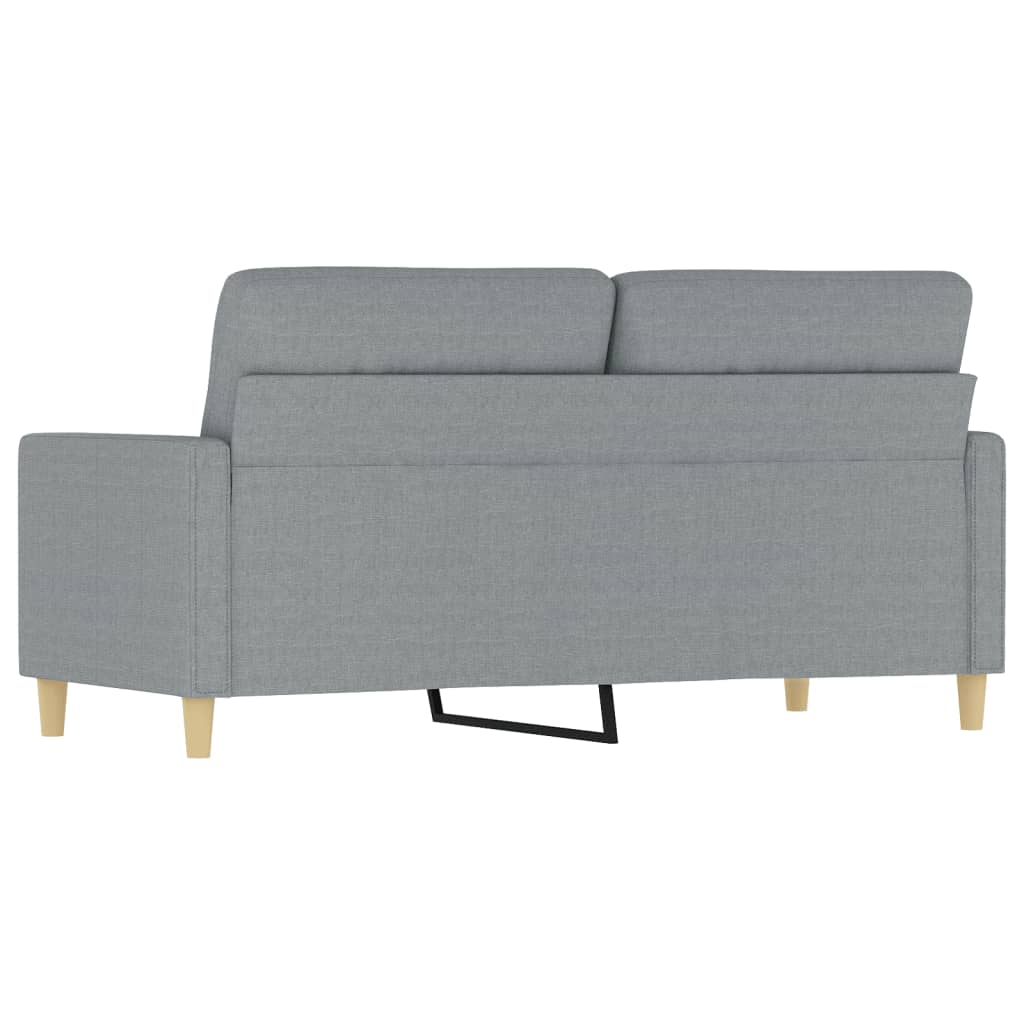 vidaXL Canapea cu 2 locuri, gri deschis, 140 cm, material textil vidaXL Canapea cu 2 locuri, gri deschis, 140 cm, material textil