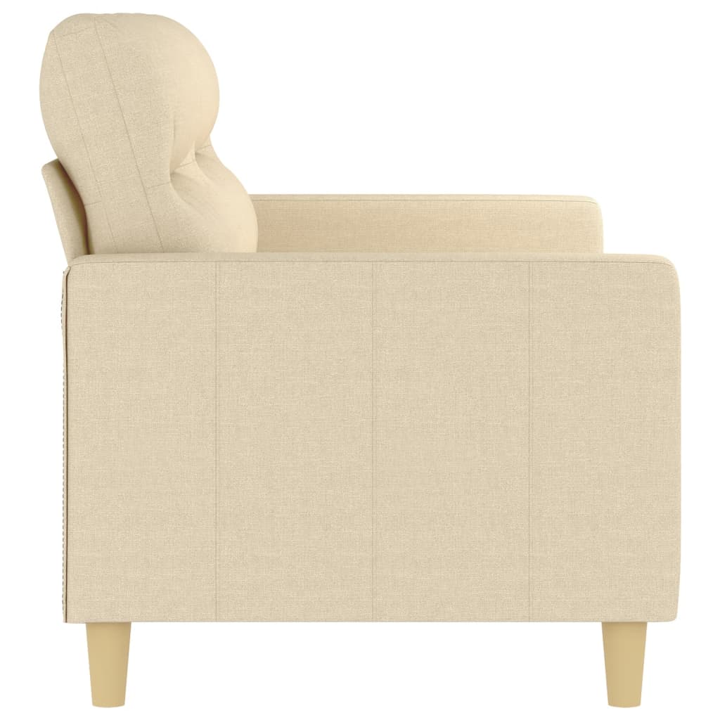 vidaXL Canapea cu 2 locuri, crem, 140 cm, material textil vidaXL Canapea cu 2 locuri, crem, 140 cm, material textil