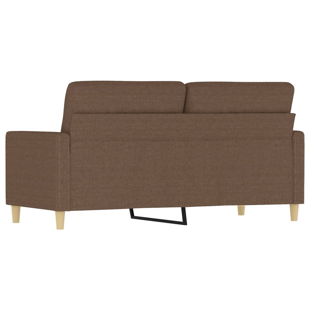 vidaXL Canapea cu 2 locuri, maro, 140 cm, material textil vidaXL Canapea cu 2 locuri, maro, 140 cm, material textil