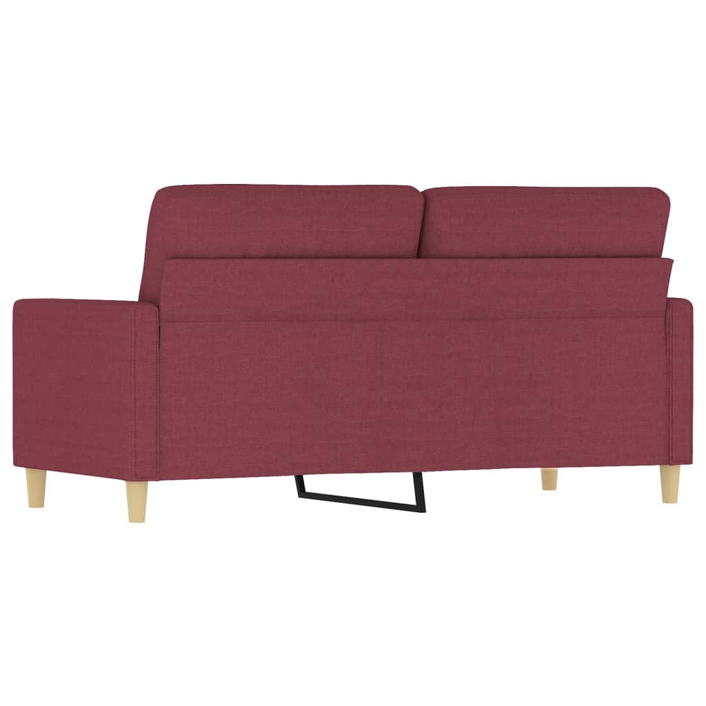 vidaXL Canapea cu 2 locuri, roșu vin, 140 cm, material textil