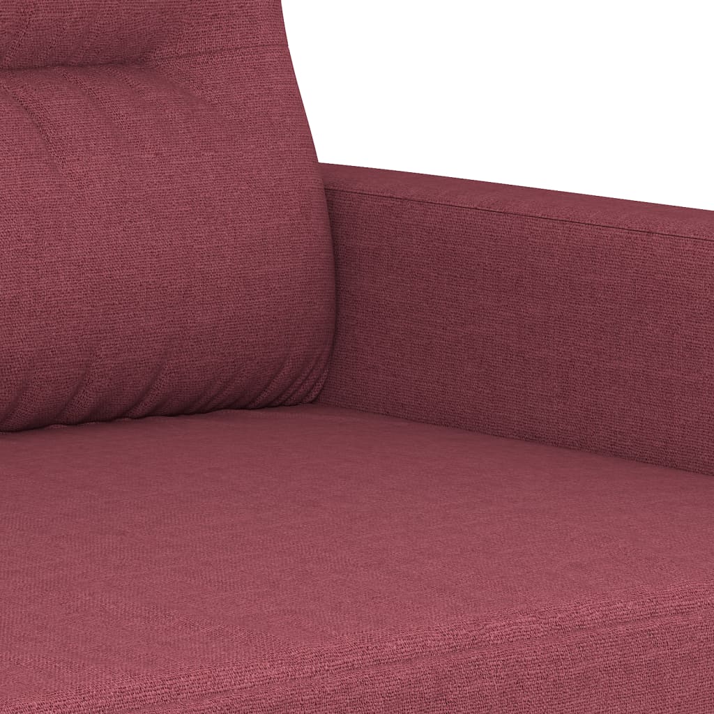 vidaXL Canapea cu 2 locuri, roșu vin, 140 cm, material textil