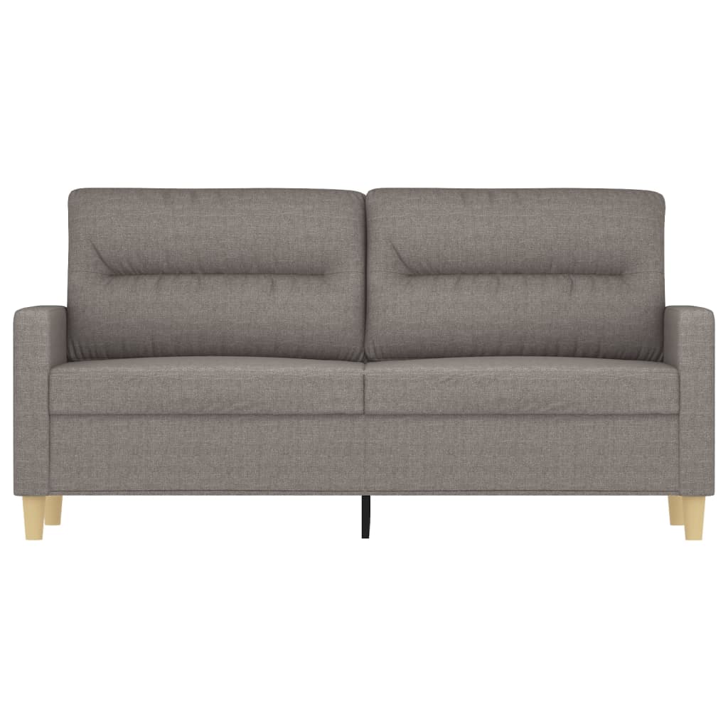 vidaXL Canapea cu 2 locuri, gri taupe, 140 cm, material textil