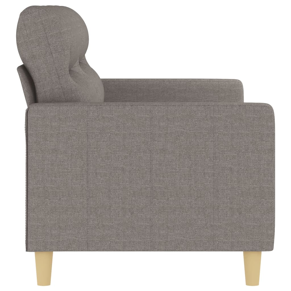 vidaXL Canapea cu 2 locuri, gri taupe, 140 cm, material textil