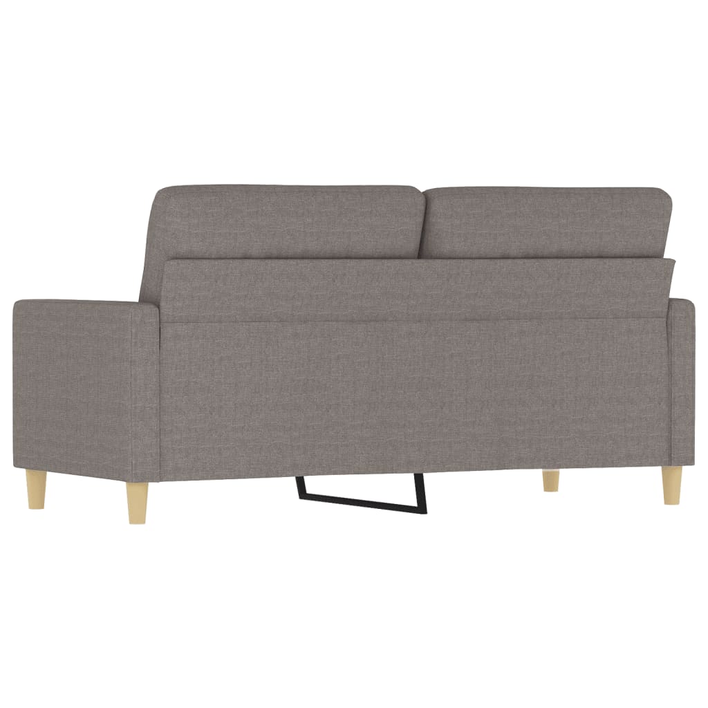 vidaXL Canapea cu 2 locuri, gri taupe, 140 cm, material textil