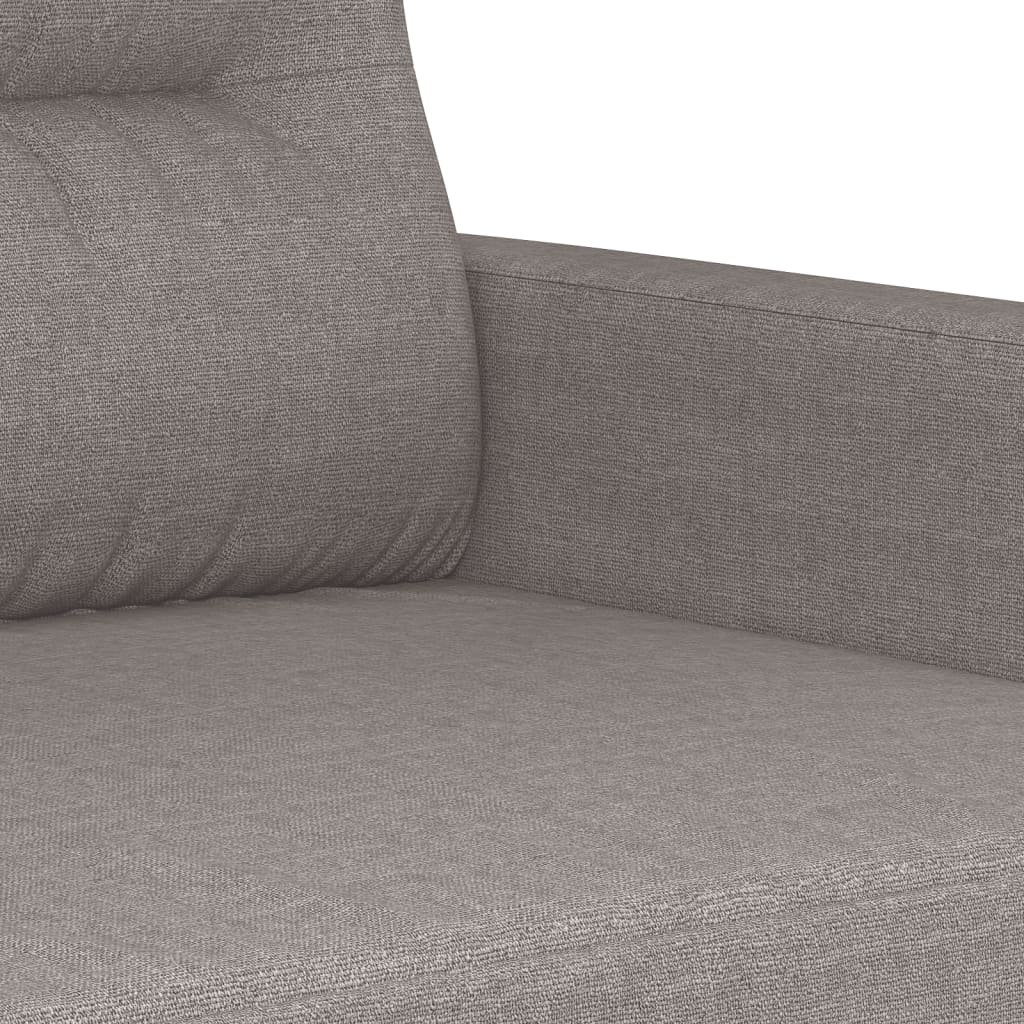 vidaXL Canapea cu 2 locuri, gri taupe, 140 cm, material textil