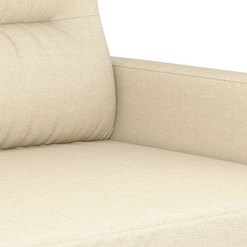 vidaXL Canapea cu 3 locuri, crem, 180 cm, material textil vidaXL Canapea cu 3 locuri, crem, 180 cm, material textil