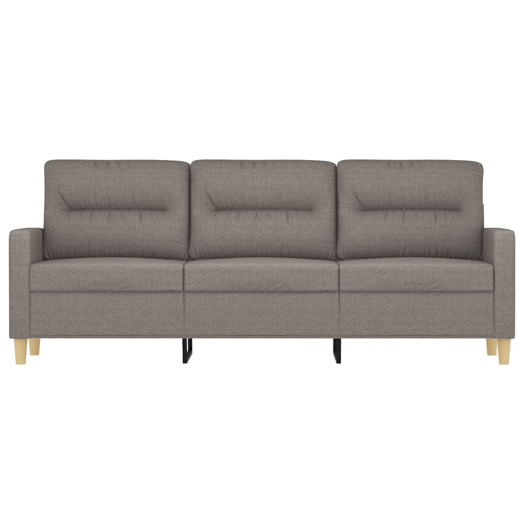 vidaXL Canapea cu 3 locuri, taupe, 180 cm, material textil vidaXL Canapea cu 3 locuri, taupe, 180 cm, material textil