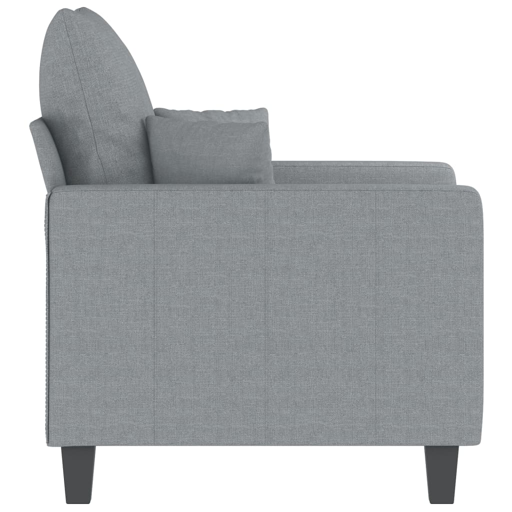 vidaXL Fotoliu canapea, gri deschis, 60 cm, material textil