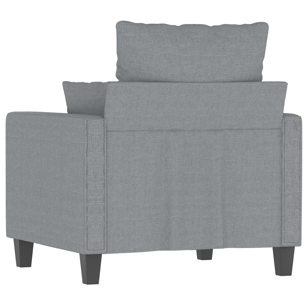 vidaXL Fotoliu canapea, gri deschis, 60 cm, material textil
