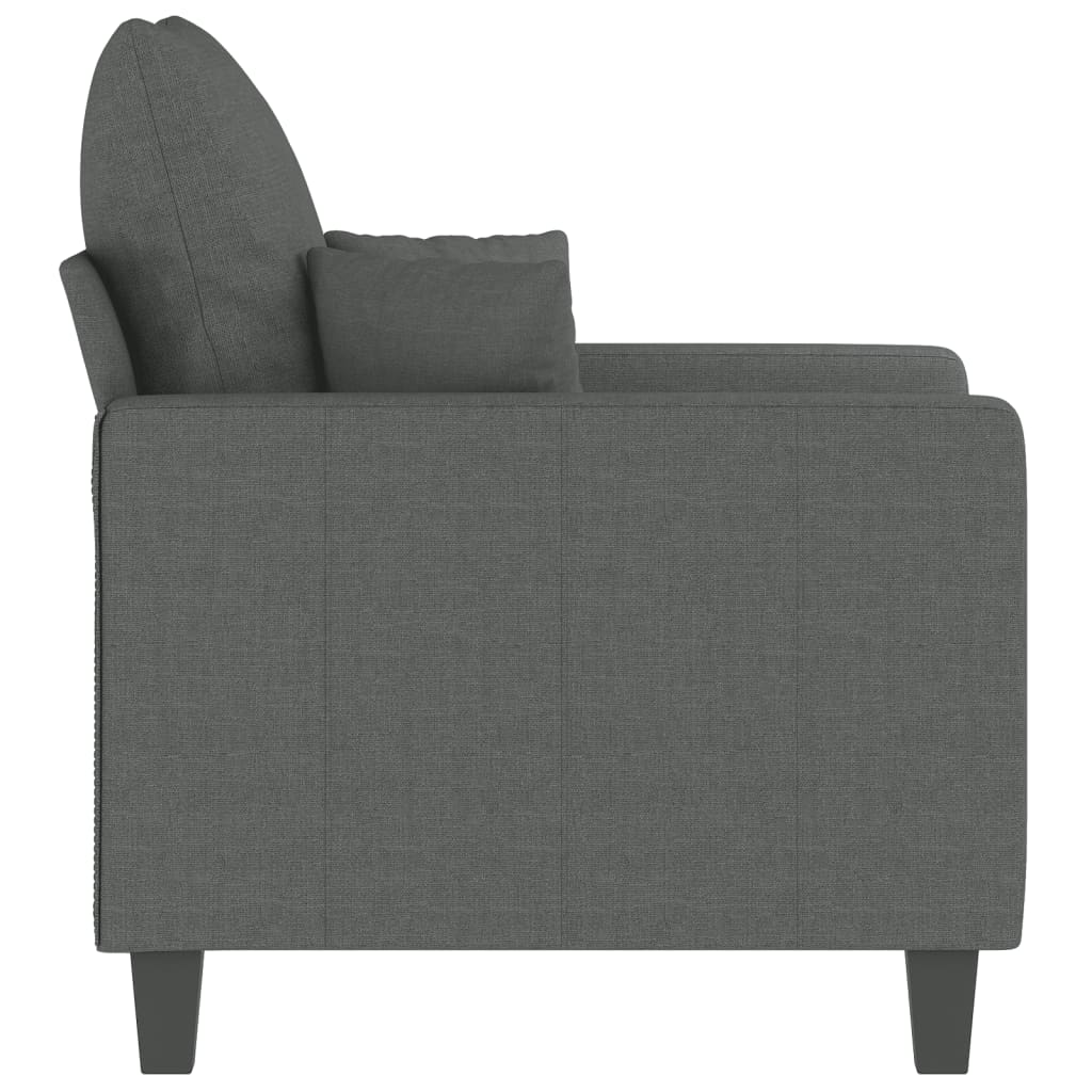 vidaXL Fotoliu canapea, gri închis, 60 cm, material textil