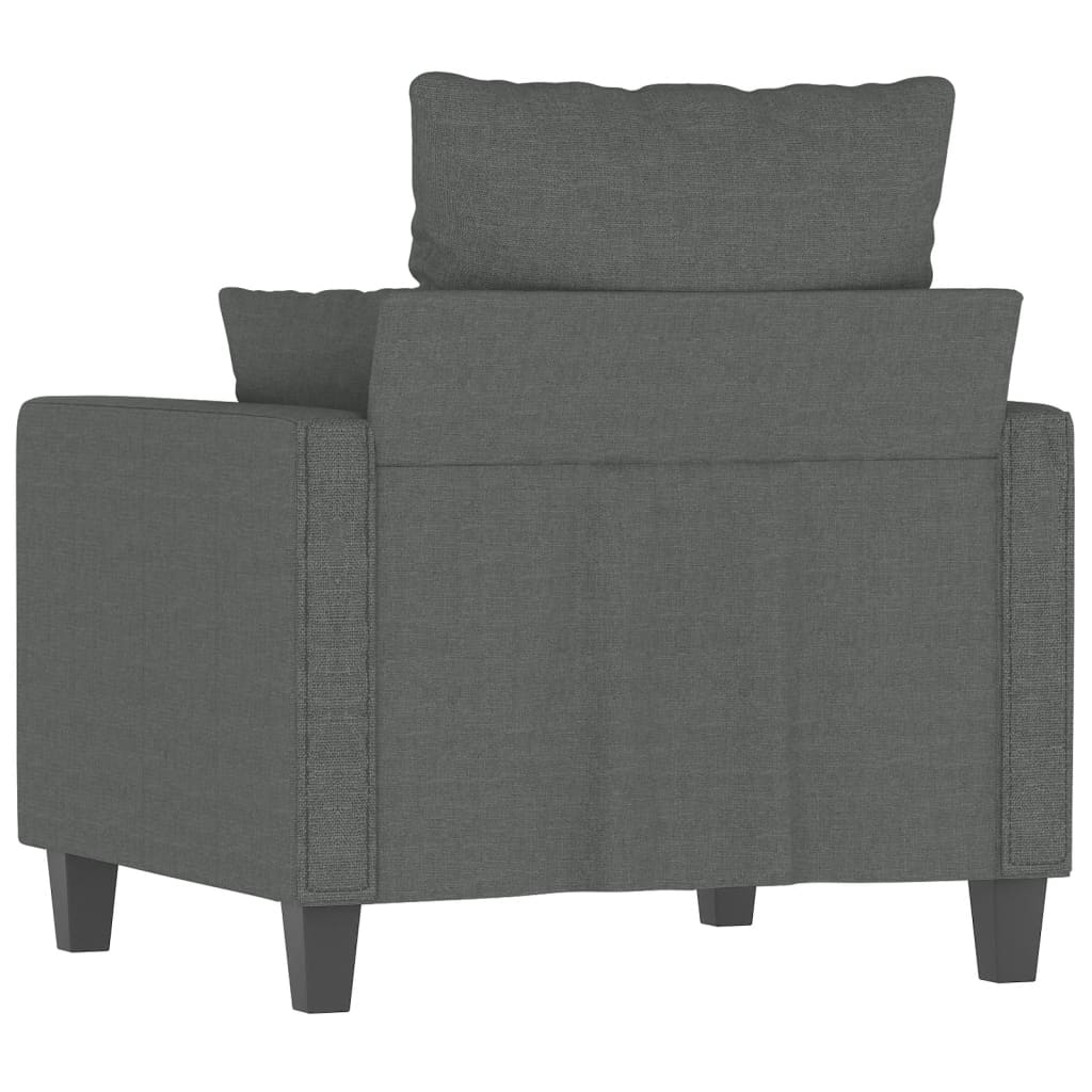 vidaXL Fotoliu canapea, gri închis, 60 cm, material textil