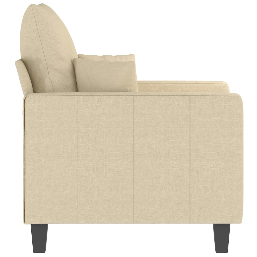 vidaXL Fotoliu canapea, crem, 60 cm, material textil