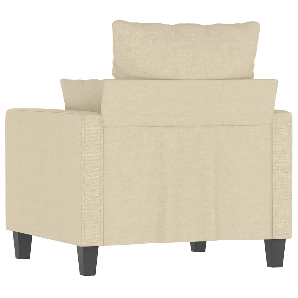 vidaXL Fotoliu canapea, crem, 60 cm, material textil