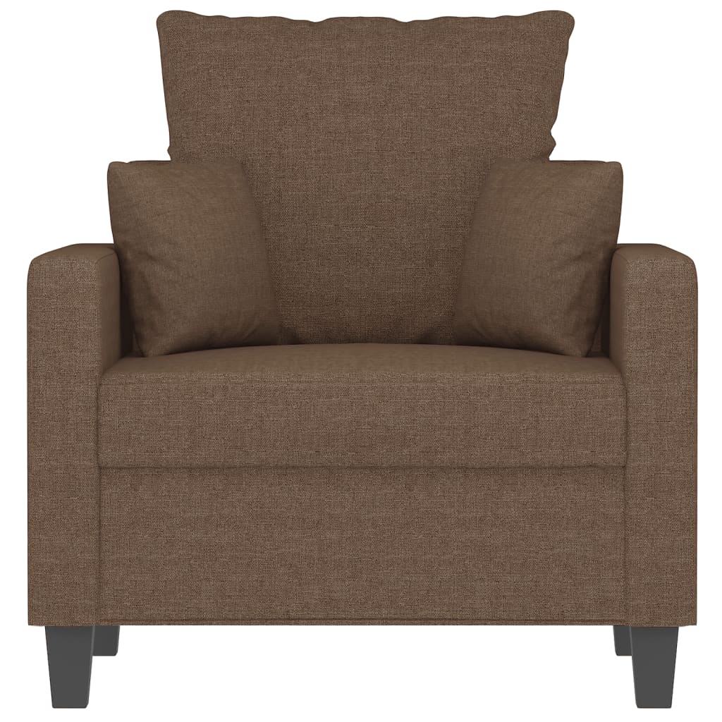 vidaXL Fotoliu canapea, maro, 60 cm, material textil
