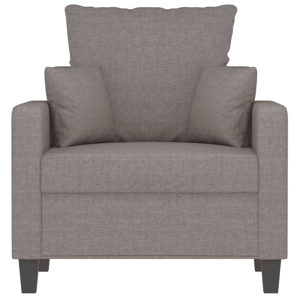vidaXL Fotoliu canapea, gri taupe, 60 cm, material textil