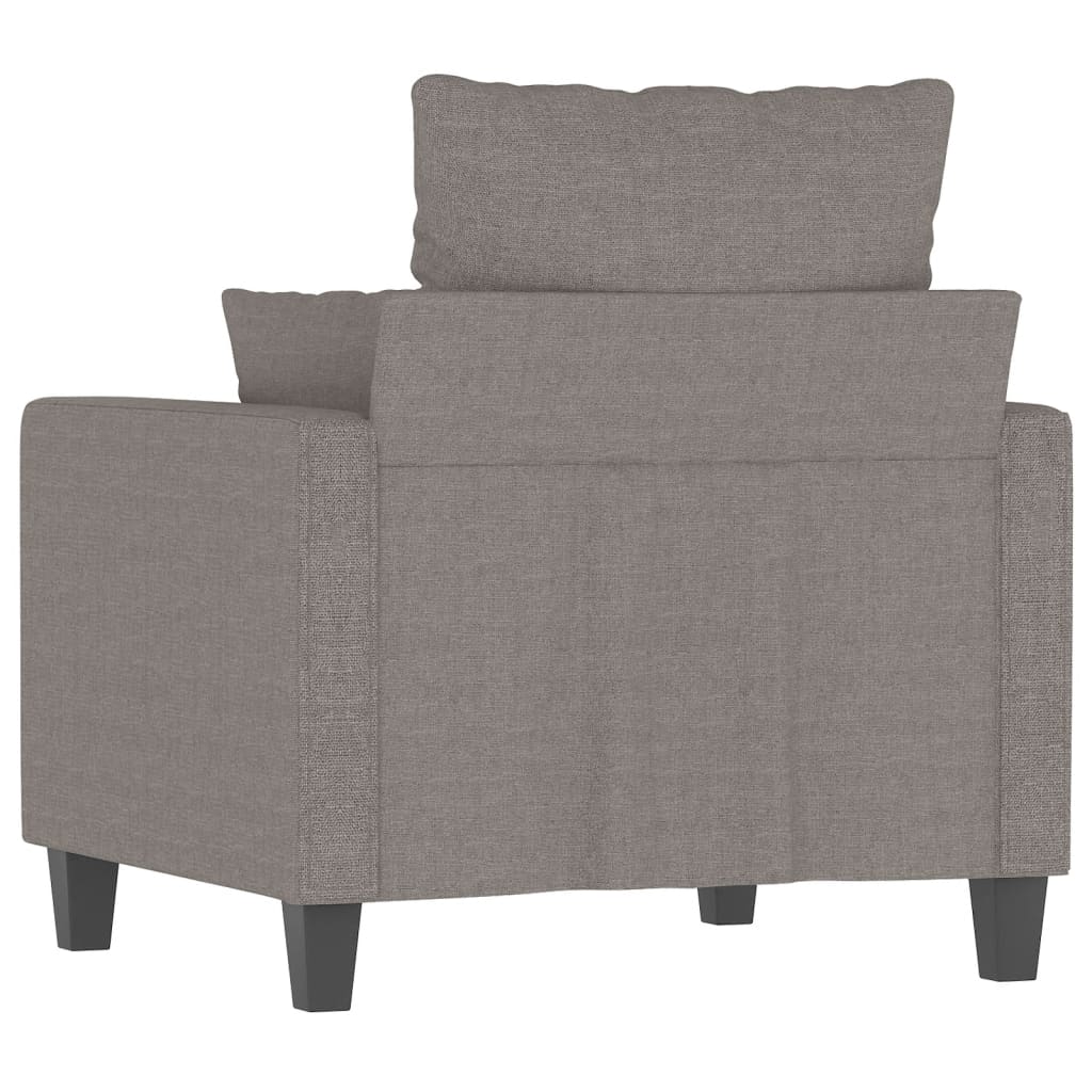 vidaXL Fotoliu canapea, gri taupe, 60 cm, material textil