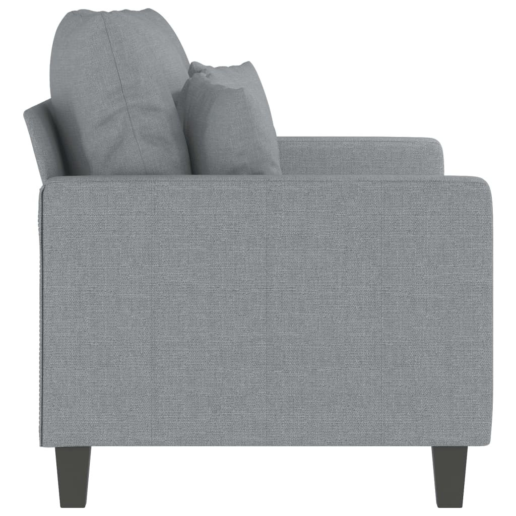 vidaXL Canapea cu 2 locuri, gri deschis, 120 cm, material textil