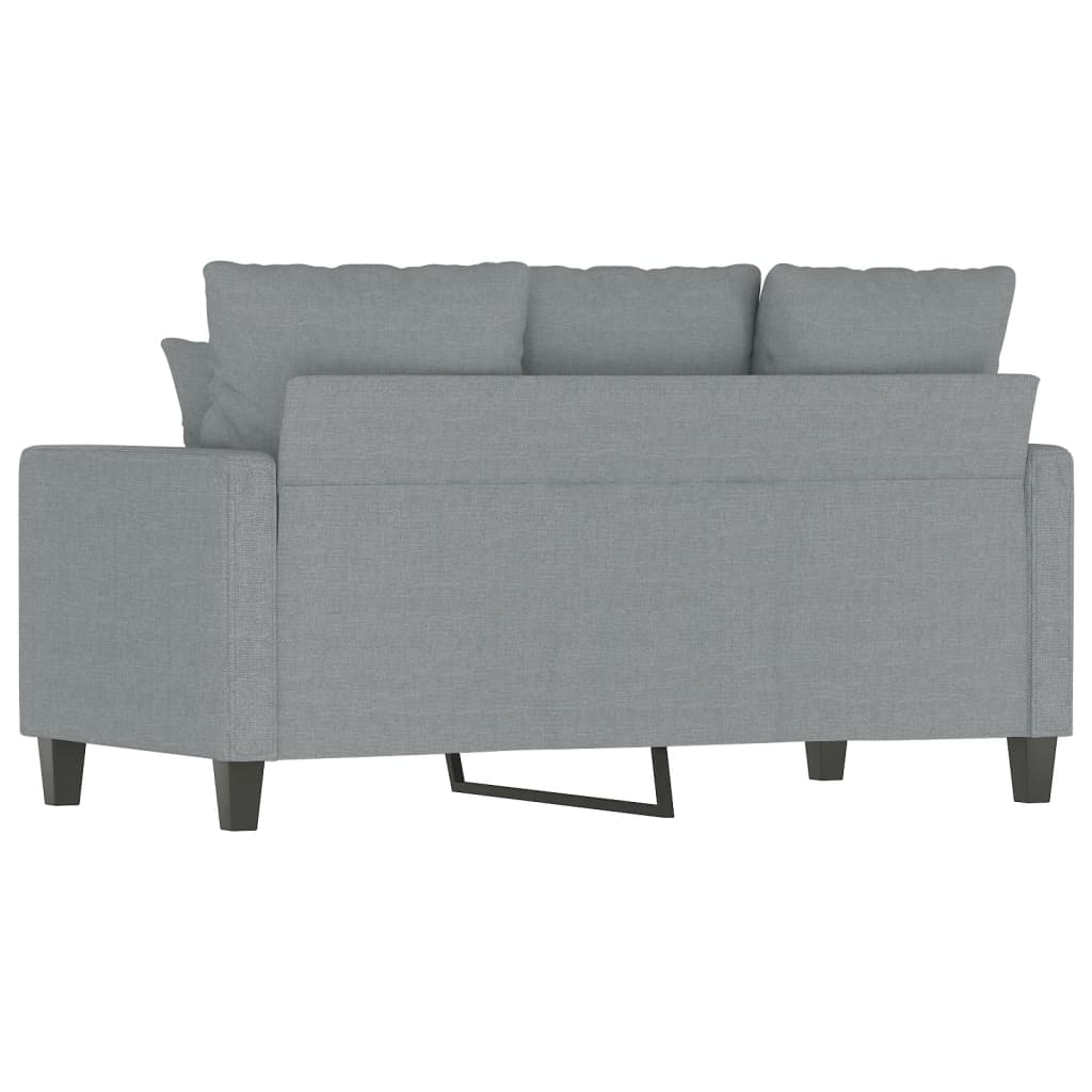 vidaXL Canapea cu 2 locuri, gri deschis, 120 cm, material textil