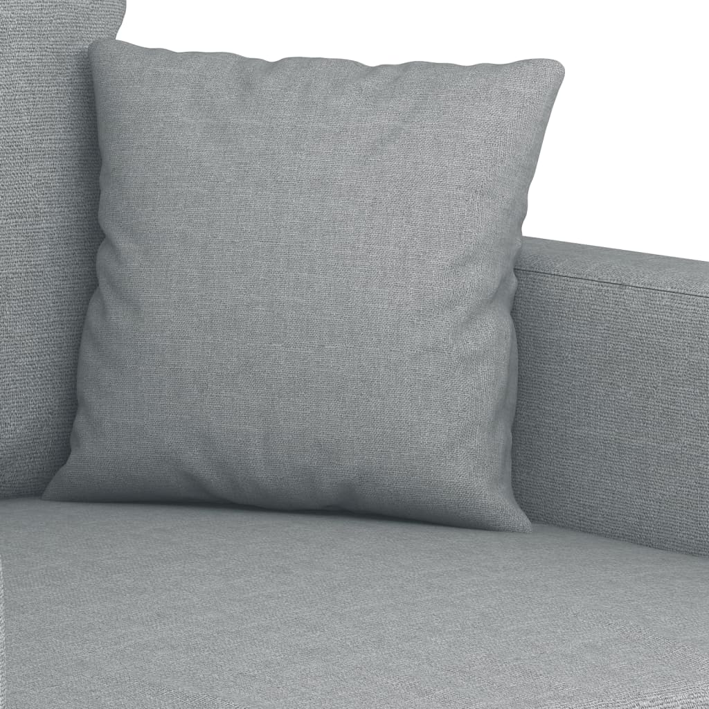 vidaXL Canapea cu 2 locuri, gri deschis, 120 cm, material textil