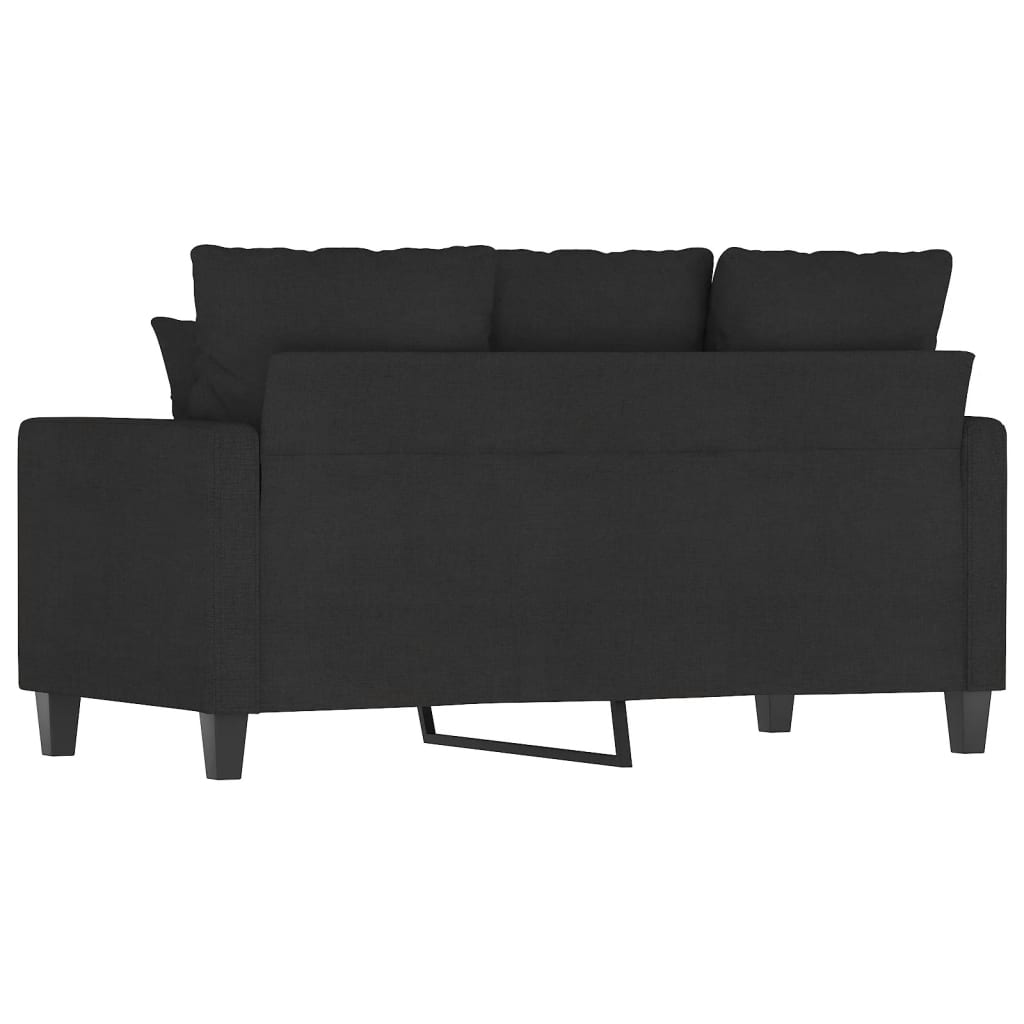 vidaXL Canapea cu 2 locuri, negru, 120 cm, material textil