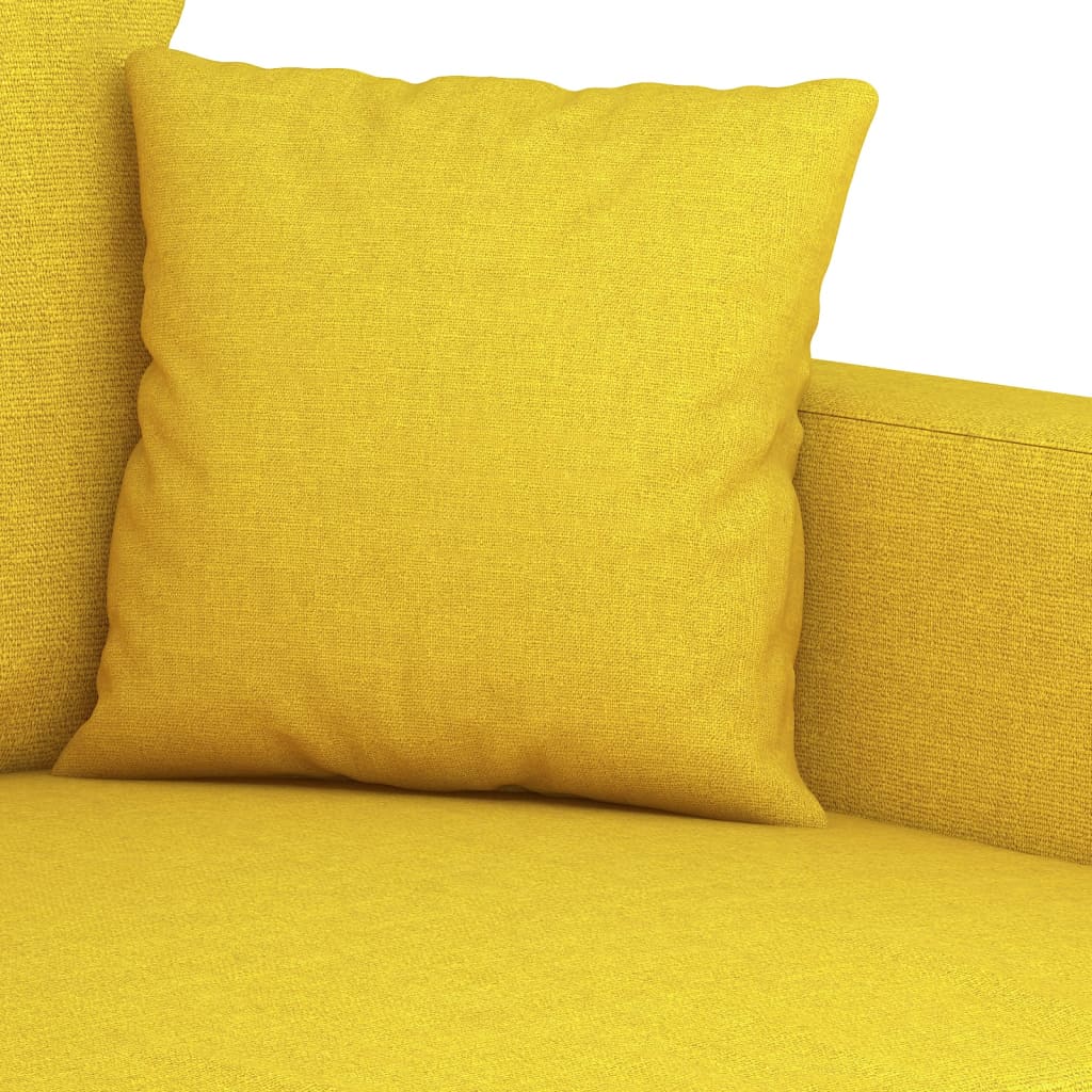 vidaXL Canapea cu 2 locuri, galben deschis, 120 cm, material textil