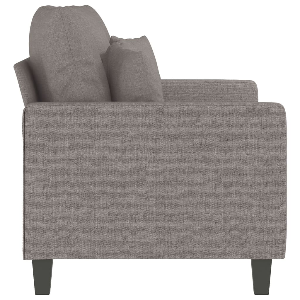 vidaXL Canapea cu 2 locuri, gri taupe, 120 cm, material textil vidaXL Canapea cu 2 locuri, gri taupe, 120 cm, material textil