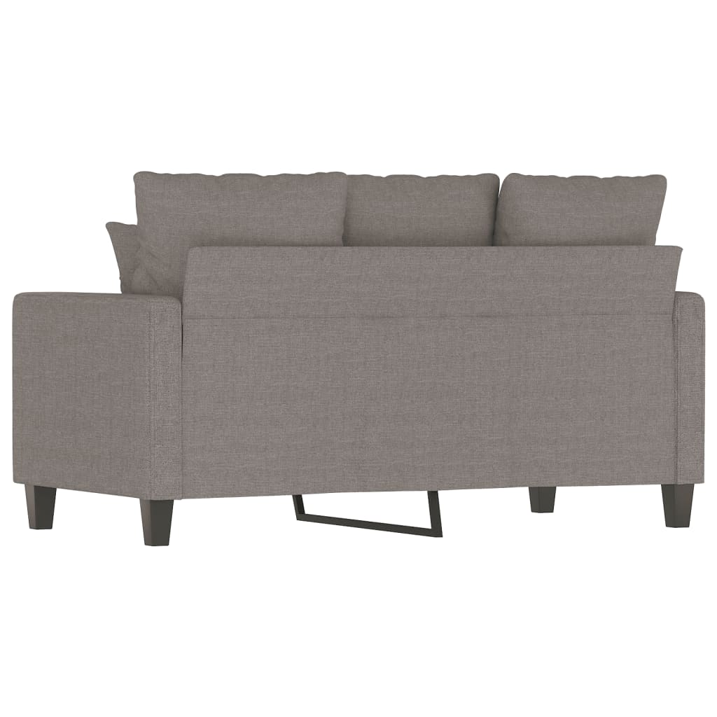 vidaXL Canapea cu 2 locuri, gri taupe, 120 cm, material textil vidaXL Canapea cu 2 locuri, gri taupe, 120 cm, material textil