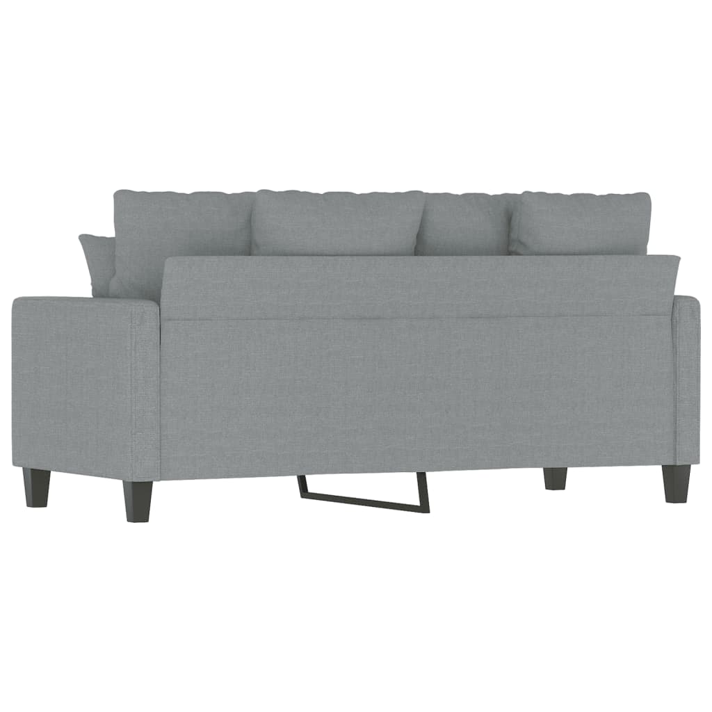 vidaXL Canapea cu 2 locuri, gri deschis, 140 cm, material textil vidaXL Canapea cu 2 locuri, gri deschis, 140 cm, material textil