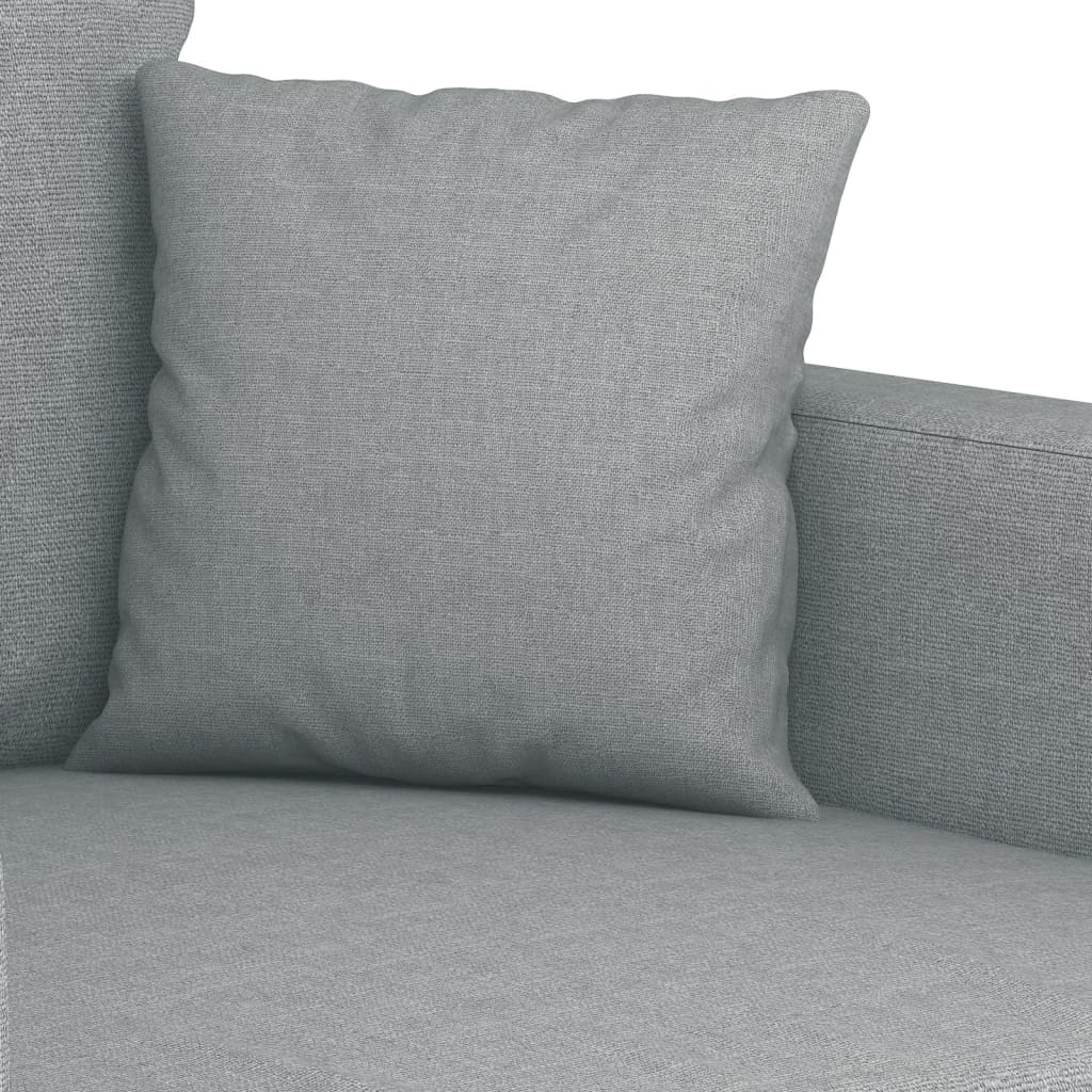 vidaXL Canapea cu 2 locuri, gri deschis, 140 cm, material textil vidaXL Canapea cu 2 locuri, gri deschis, 140 cm, material textil